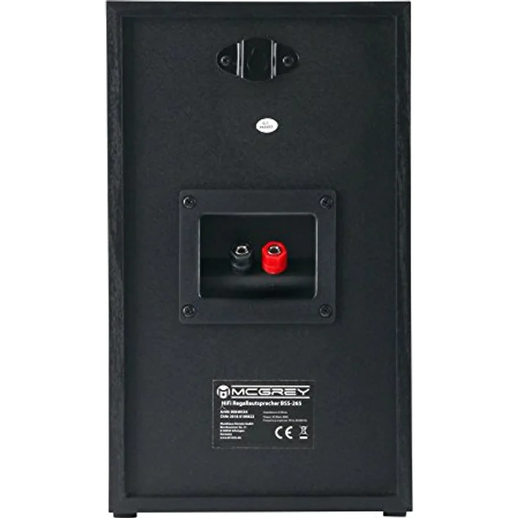 McGrey BSS-265 BK 6,5" HiFi Regallautsprecher 1 Paar - 40Watt RMS - 2-Wege-System - Schwarz – Bild 5