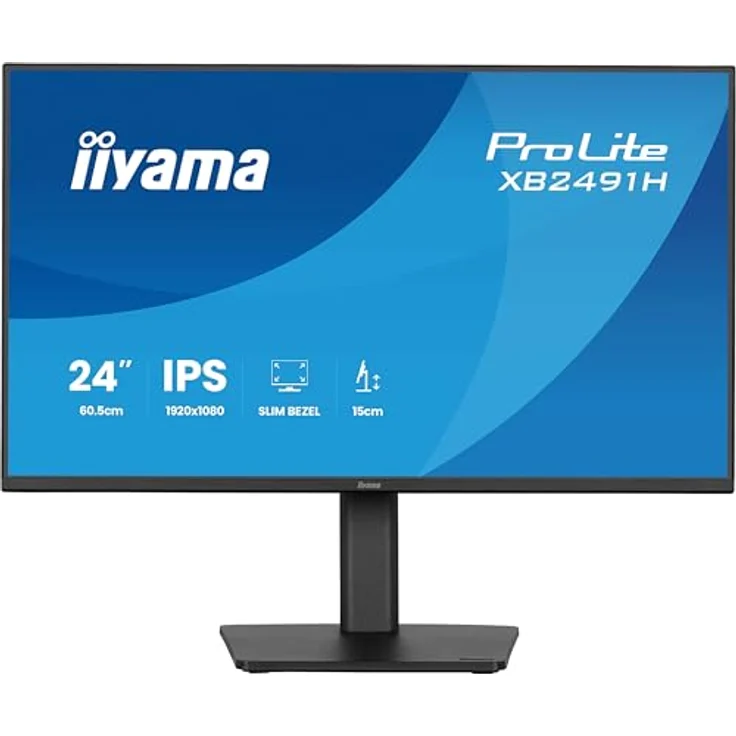 iiyama ProLite XB2491H-B1, 24" Full-HD IPS LED-Monitor mit 120Hz, HDMI, DP, Höhenverstellung, Pivot, Schwarz – Bild 2