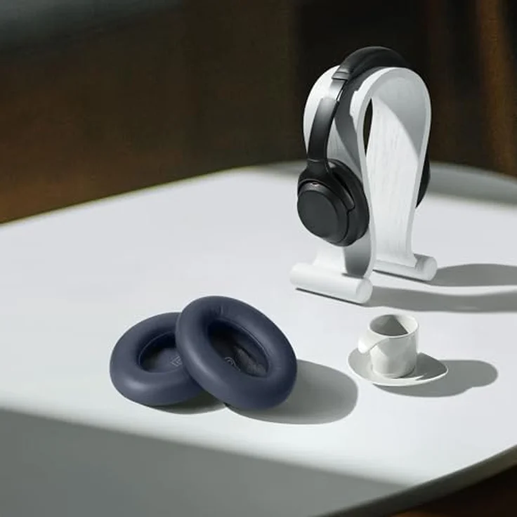 kwmobile 2X Ohrpolster für Bose QC Ultra/QuietComfort Ultra, Kunstleder Earpads mit weichem Schaumstoff für Over Ear Kopfhörer – Bild 5