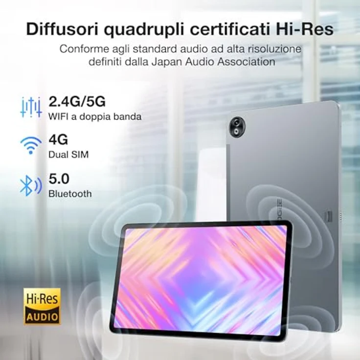DOOGEE T20ULTRA Tablet (12", 256 GB, 4G LTE, BT 5.0, 32GB+256GB, OTG Support) in Business-Ledertasche, Schwarz – Bild 6