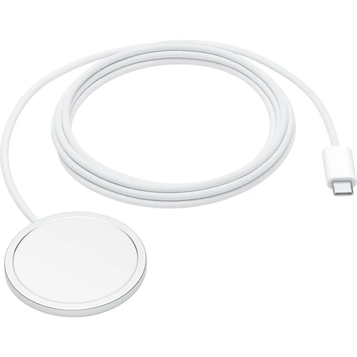 Apple MagSafe (2 m) Wireless Charger, schnelles kabelloses Laden mit 25 W, für iPhone 12 und neuer, weiß – Bild 1