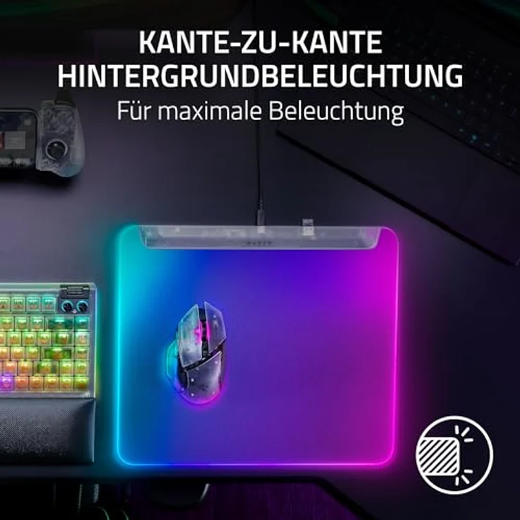 Razer Firefly V2 Pro (M), RGB Mausmatte mit individuell einstellbarer Beleuchtung, Weiss – Bild 2