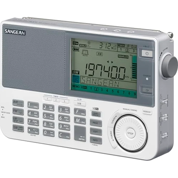 Sangean ATS-909X2 Profi Weltempfänger mit UKW Stereo, weiß weiß – Bild 4