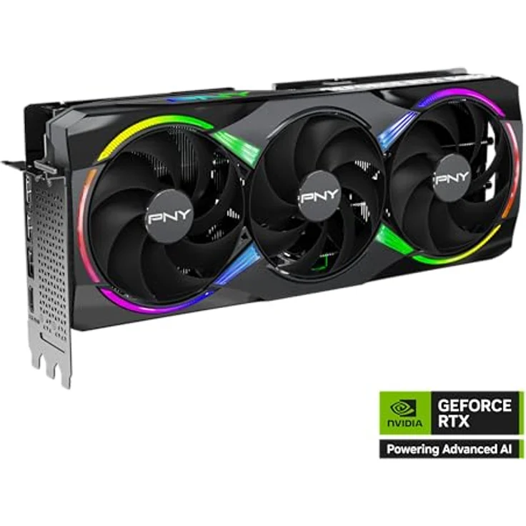 PNY GeForce RTX 5080 Epic-X OC, 16384 MB GDDR7 Next-Gen-Grafikkarte mit Triple-Fan-Kühlerdesign, RGB-LED-Beleuchtung – Bild 6