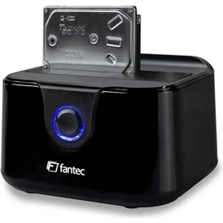 Fantec DS-X1U3-Glanz, USB3.2 Gen1 Dockingstation für 1x 3,5/2,5 Zoll SATA HDD/SSD, Transferraten bis 5 Gbit/s, Hochglanz Kunststoff, schwarz – Bild 5