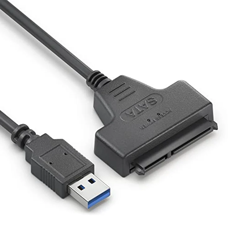 conecto, USB 3.0 auf SATA Adapter für 2.5 Zoll Festplatten/Laufwerke, UASP Unterstützung, 5 GB/s, schwarz – Bild 3