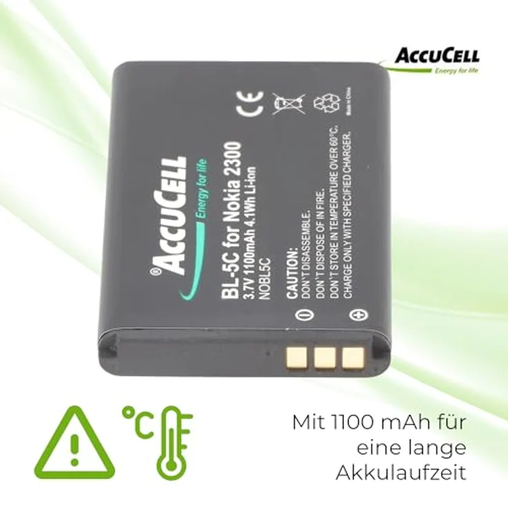 Akku passend für Primo by Doro Li-ion Battery 3.7VDC-1100mAh-4,1Wh RCB01P02 – Bild 7