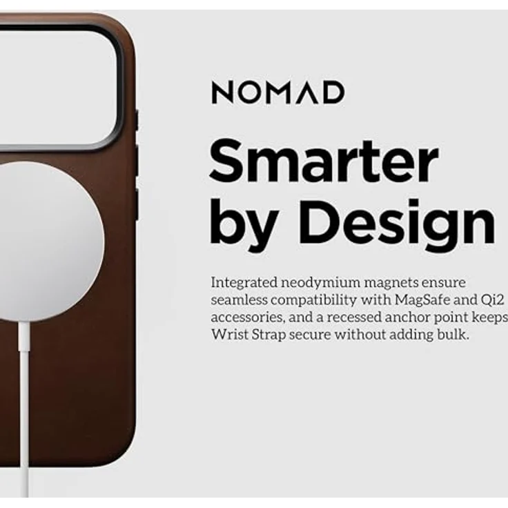 NOMAD Traditional Leather Case für iPhone 17 Pro, MagSafe-kompatible Echtleder-Schutzhülle, braun – Bild 8