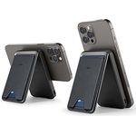 ESR HaloLock 5000 mAh Wireless Powerbank Wallet mit USB-C Kabel, kompatibel mit MagSafe Batterie Pack, Kabelloses tragbares Ladegerät, Magnetische Wallet für iPhone 15/14/13/12 Series, Schwarz