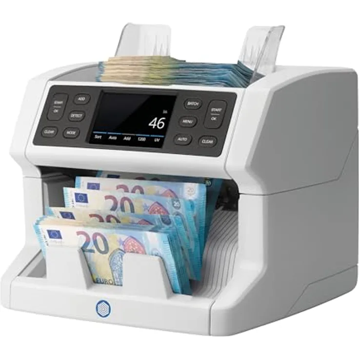 Safescan 2850, Geldzählmaschine mit 3-facher Echtheitsprüfung und mehrsprachiger Benutzeroberfläche