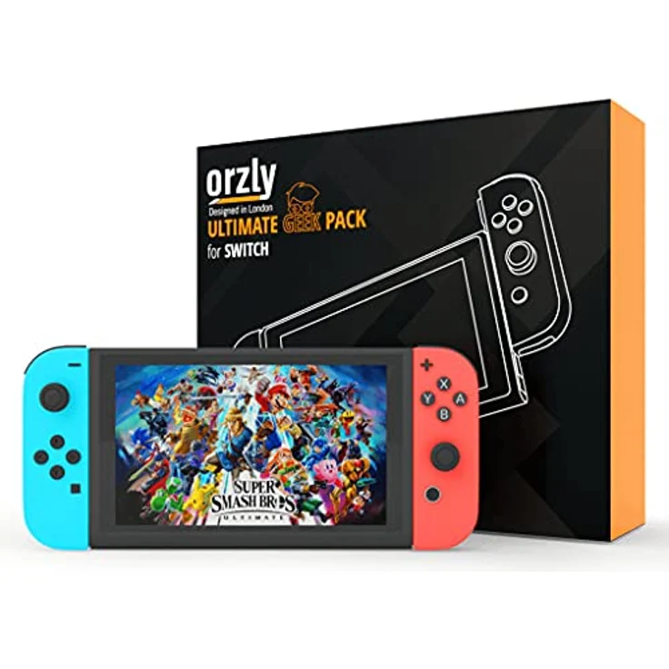 ORZLY Zubehörpaket-Switch Orzly Geek Pack für Nintendo Switch: Tragetasche & Displayschutzfolie, Joycon Grips & Lenkrad, JoyCon/Pro-Controller-Ladestation, Comfort Grip Tasche & More - ColourPop – Bild 3