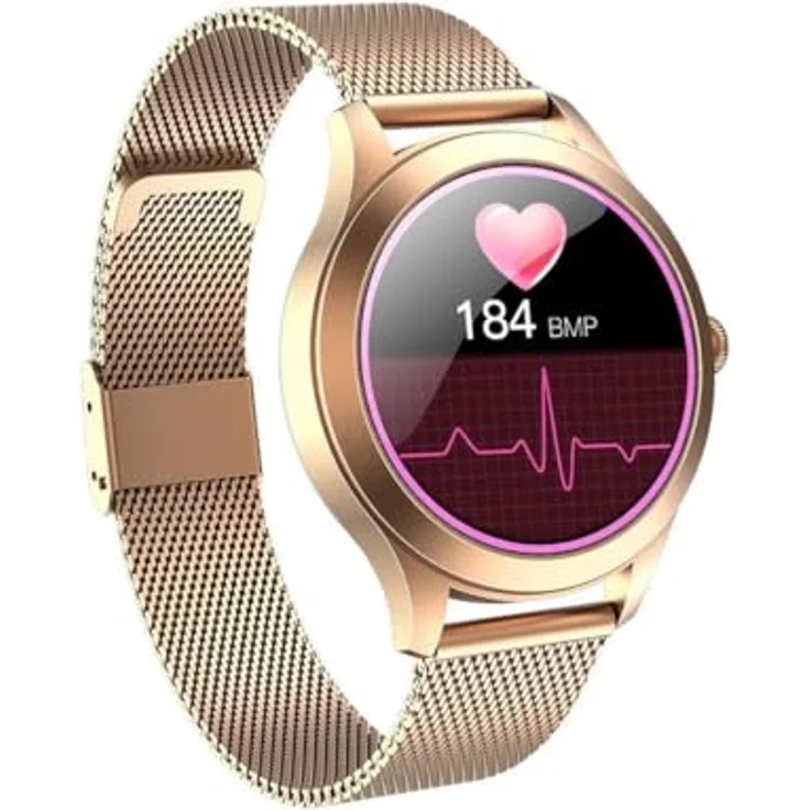 MAXCOM FW42 IP68 Connected Watch mit Schrittzähler und Herzfrequenzmonitor, Gold – Bild 7