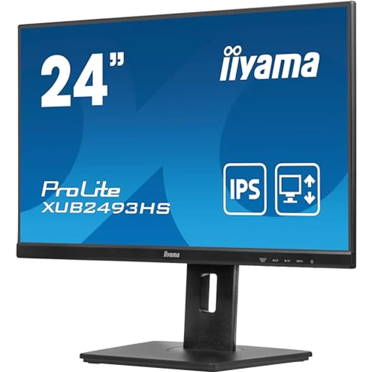 iiyama Prolite XUB2493HS-B6 60,5cm 23,8" IPS LED-Monitor Full-HD 100Hz HDMI DP Slim-Line Höhenverstellung Pivot schwarz – Bild 3