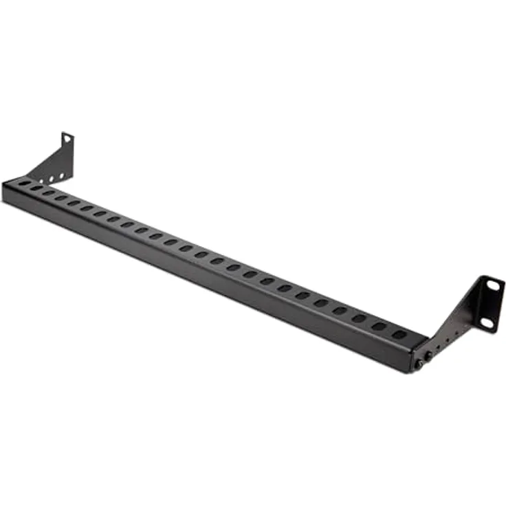 StarTech.com 1HE Rack Kabelführung mit Einstellbarer Tiefe, Kabelführungsbügel für Organisiertes 19 Zoll Rack/Serverschrank, Horizontale Rack Kabelmanagement, Lacing Bar (12S-Cable-Lacing-BAR)