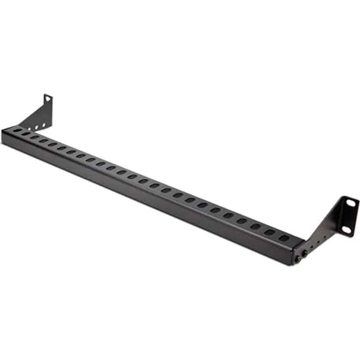 StarTech.com 1HE Rack Kabelführung mit Einstellbarer Tiefe, Kabelführungsbügel für Organisiertes 19 Zoll Rack/Serverschrank, Horizontale Rack Kabelmanagement, Lacing Bar (12S-Cable-Lacing-BAR) – Bild 1