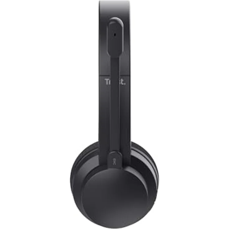Trust Ayda Ohraufliegender Bluetooth Kopfhörer, kabelgebunden und kabellos, Anrufe/Musik, Frequenzbereich 20 - 20000 Hz, 121 g, Schwarz – Bild 4