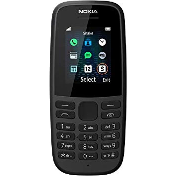 Nokia 105 Dual SIM, Mobiltelefon mit 1,77 Zoll Display, 15 Stunden Gesprächszeit, schwarz – Bild 1