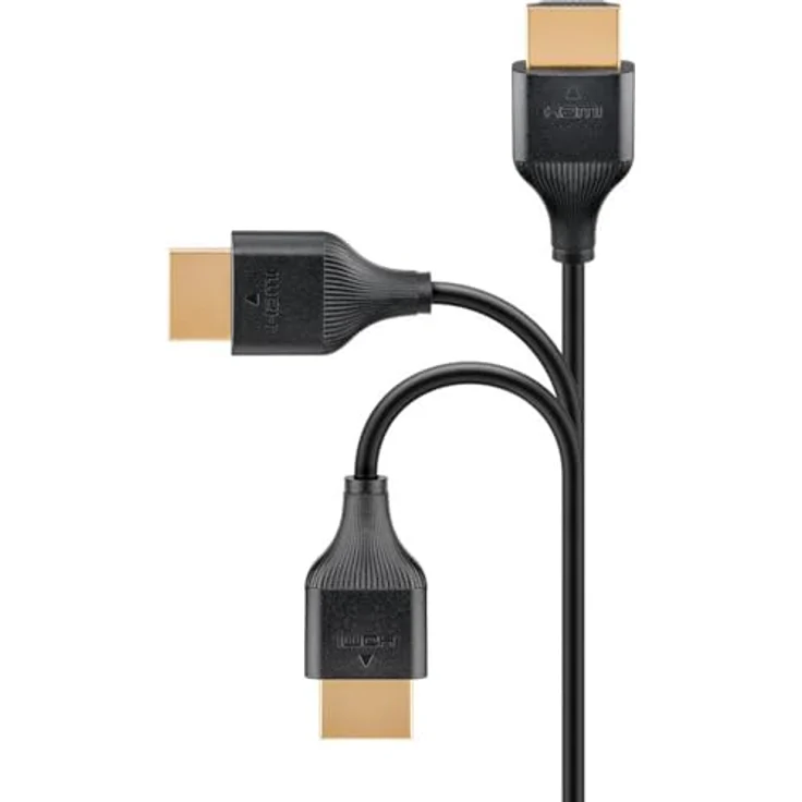 goobay Slim High Speed HDMI Kabel mit Ethernet, 0,5 Meter, 4K UHD @ 60 Hz, 18 Gbit/s, platzsparendes Ultraslim-Design für PlayStation 5, Xbox ONE, Fire TV – Bild 5