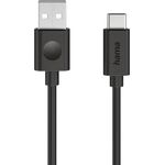 Hama USB-Kabel, USB-A auf USB-C, 1,2 m, Schwarz, Schnellladekabel für Smartphones und Tablets, 480 Mbit/s Datenübertragung