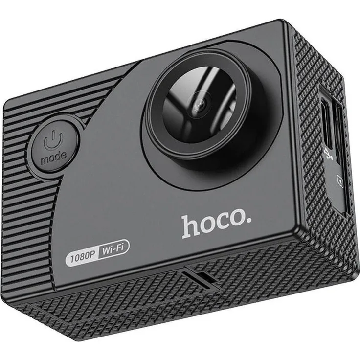 Hoco DV100, Action Cam mit 2" IPS HD Bildschirm, 1080P/30fps, WLAN, wasserdicht bis 30m, Schwarz