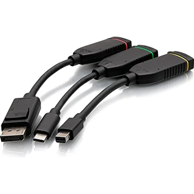 C2G Universal 4K HDMI[R] Dongle Adapter Ring mit farbcodiertem Mini DisplayPort[TM], DisplayPort und USB-C[R] – Bild 4