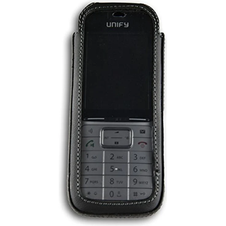 JT Berlin Turnline Schutzhülle für das Gigaset SL450 / SL750 / Unify Open SL5 - schwarz [Echtleder I 8-Stufen Gürtel-Drehclip I Handmade in Europe I Smarte Folie] - 12016 – Bild 2