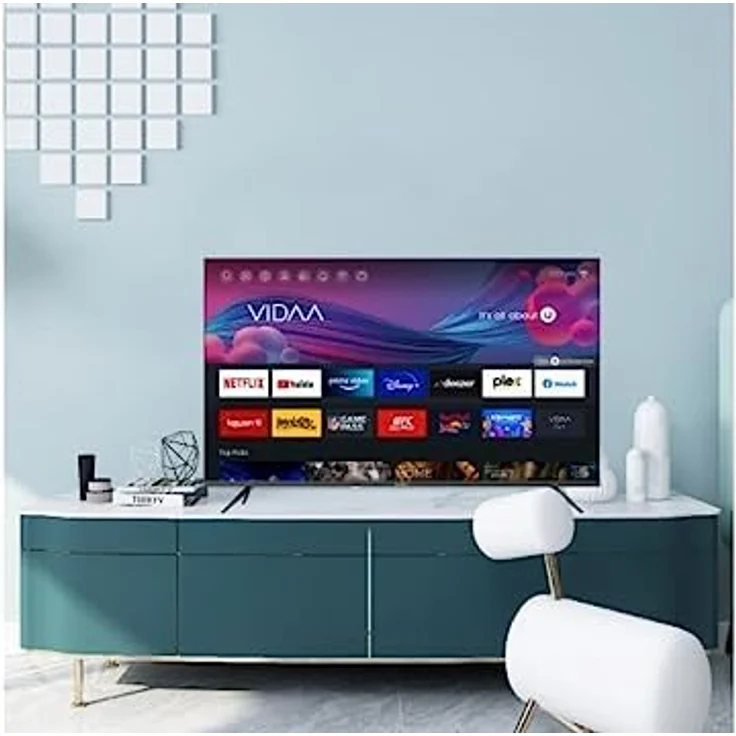 SMART TECH 4K-UHD LED 43 Zoll (109 cm) VIDAA Smart TV 43UV10V1, Quad core, 1.5G/4G, DVB-T2/C/S2, WIFI-2T2R, H.265, Dolby Audio, 3xHDMI, 2xUSB, Netflix/YouTube/Prmie Video/Google Assistant, Schwarz – Bild 5