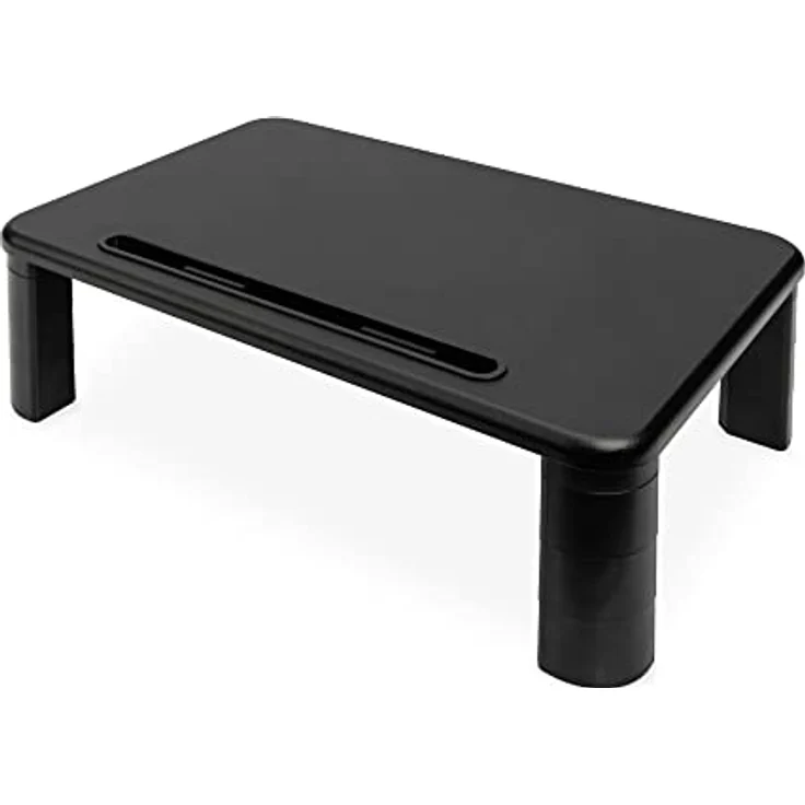 DIGITUS Ergonomische Monitor-Erhöhung - 3 Höhen Bildschirm-Ständer - Traglast 10 kg - Tablet- & Smartphone-Ständer – Bild 2