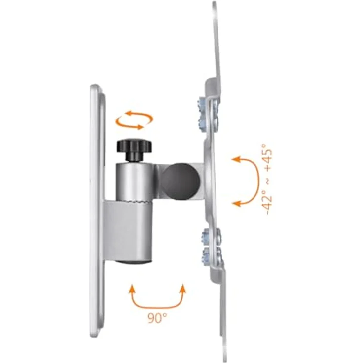my wall HC2-1L TV-Wandhalterung Integrierte Wasserwaage 33 cm (13) - 109,2 cm (43) Drehbar, Neigbar, Schwarz – Bild 5