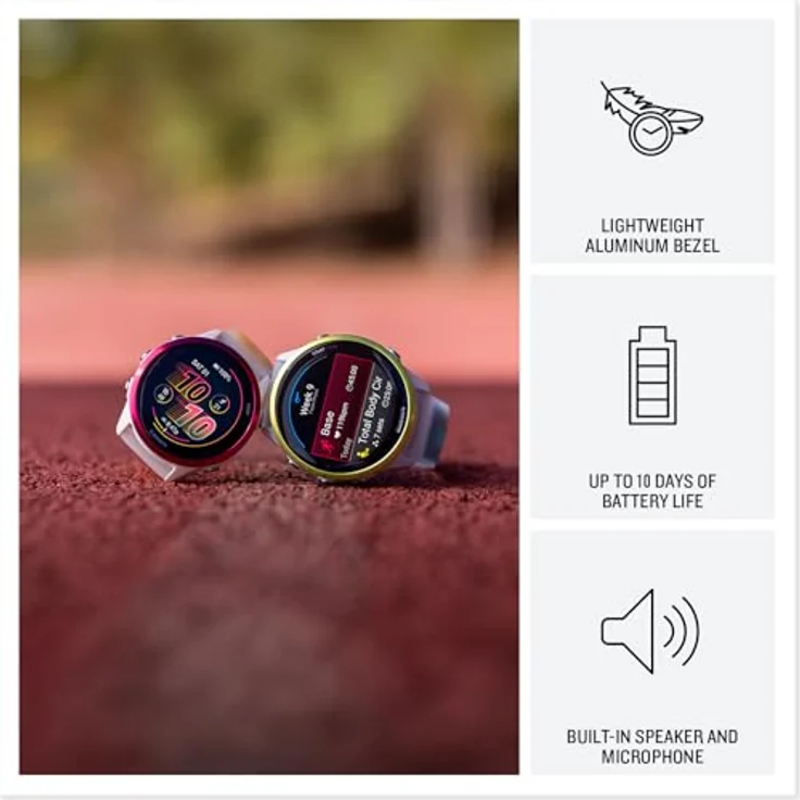 Garmin Forerunner 570, 42 mm GPS-Lauf- und Triathlon-Smartwatch, AMOLED-Display, schiefergraues Aluminium mit durchscheinendem schwarz/schwarzem – Bild 3