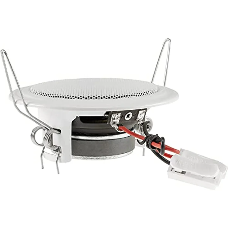Decken- & Wand Einbaulautsprecher CTE-W weiß Metallschutzgitter Halteklammern 8 Ohm einfache Montage ( 106mm, 45 Watt, weiss) Einbau-Lautsprecher - 45 Watt - weiß – Bild 6
