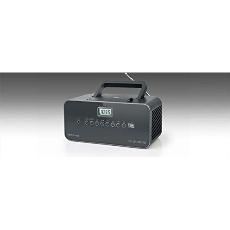 Muse M-28 DG CD-Radio tragbar, PLL UKW-Radio, MW-Tuner, Senderspeicher, USB, MP3-Wiedergabe, Netz- oder Batteriebetrieb, dunkelgrau – Bild 3