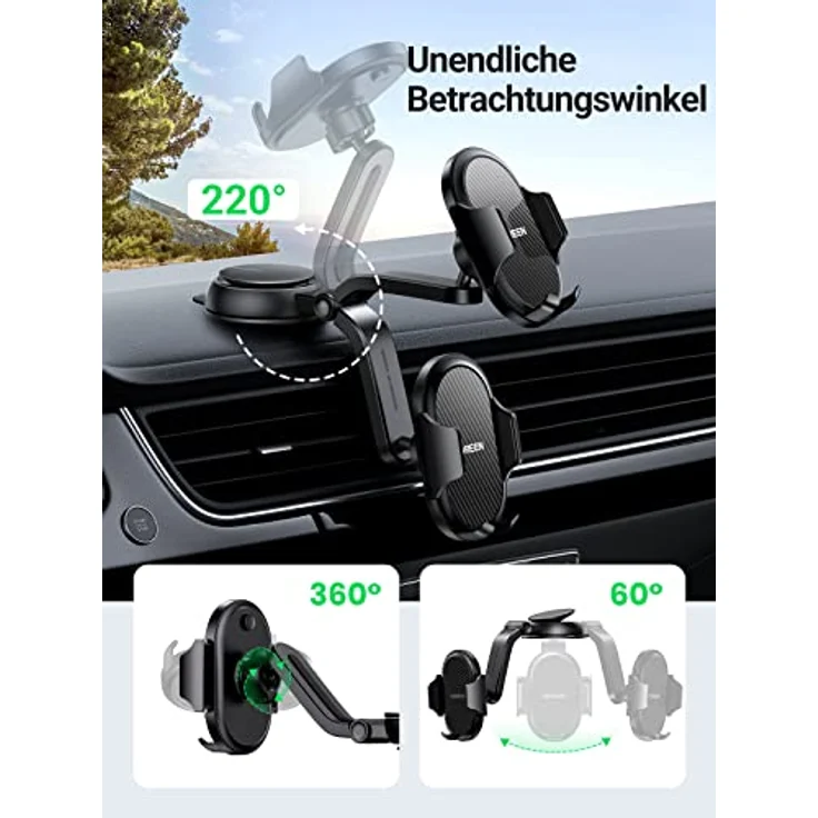 UGREEN KFZ Handyhalterung Auto Saugnapf Armaturenbrett 360° Autohalterung Handy Halterung PKW Universal Handyhalter fürs Auto – Bild 6
