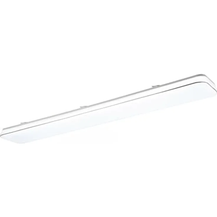 Reality Leuchten LED Deckenleuchte Blanca R64144401, Kunststoff Weiß matt/Chrom, inkl. 46 Watt LED, Switch Dimmer