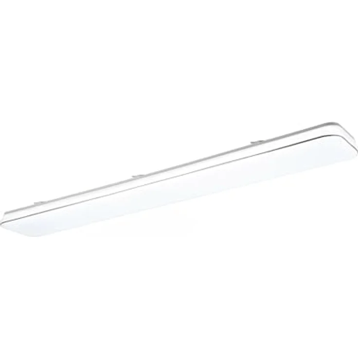 Reality Leuchten LED Deckenleuchte Blanca R64144401, Kunststoff Weiß matt/Chrom, inkl. 46 Watt LED, Switch Dimmer – Bild 1