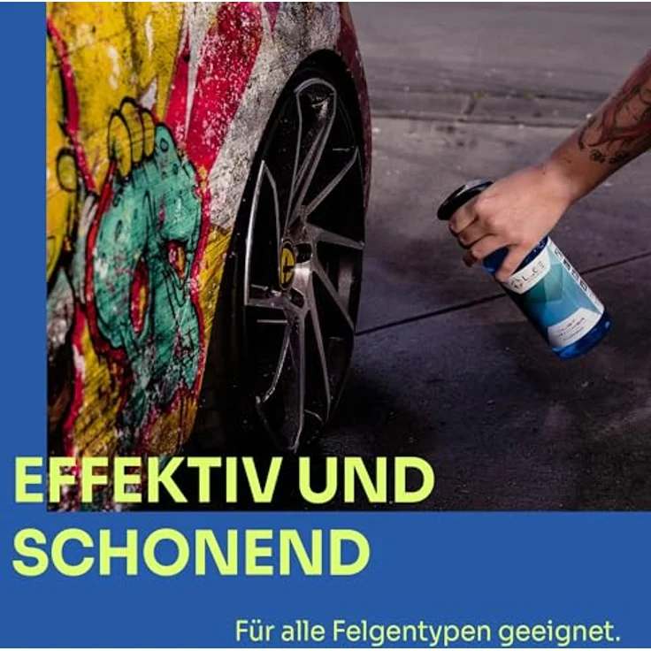 Liquid Elements Felgenreiniger Dust Cracker 1 Liter – säurefreier Reiniger mit Wirkindikator – entfernt hartnäckige Verschmutzungen – Bild 3