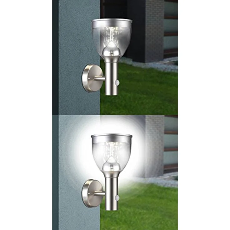 4er Set LED Edelstahl Solar Leuchten Steck Leuchten Erdspieß Außen Beleuchtung Akku Globo 33253-4 – Bild 2