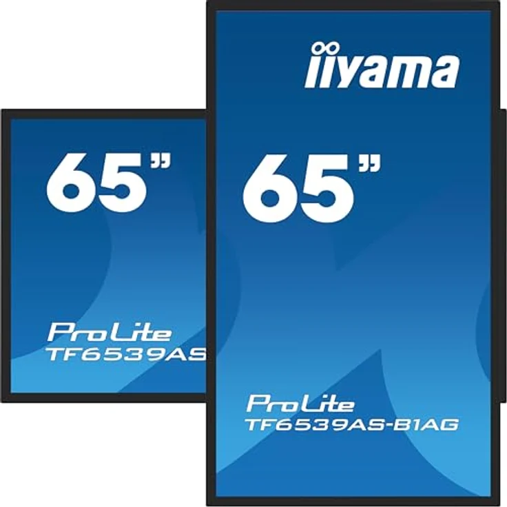 iiyama Prolite TF6539AS-B1AG 163,9cm 64,5" IPS LED-Monitor 4K UHD Open Frame 40 Punkt Multitouch Bonded PCAP kapazitiv HDMI DP RJ45 RS-232c USB2.0 IP65 Android OS AntiGlare Touch-durch-Glass 24/7, schwarz – Bild 4