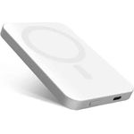 Epico Magnetische Powerbank aus Aluminium, 5 K Kapazität, MagSafe kompatibel, Silber