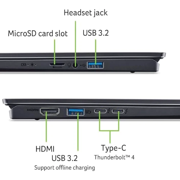 Acer Swift Go 16 OLED (SFG16-73-7943) Ultrabook, 16" WUXGA+ OLED 120Hz, Intel Core Ultra 7, 16 GB RAM, 1 TB SSD, Intel Arc 140T GPU, grau – Bild 5
