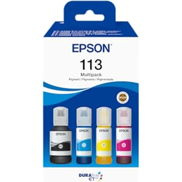 Epson 113 EcoTank 4-Farben-Multipack, Professionell aussehende Drucke, Tausende von Seiten