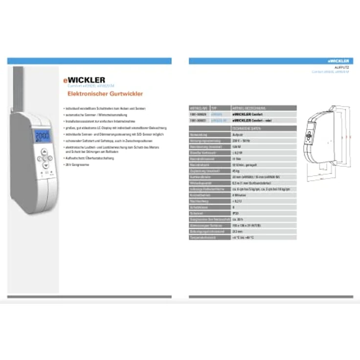 WIR Elektrischer Gurtwickler eWickler Comfort eW920 für 23 mm Gurtband – Bild 6