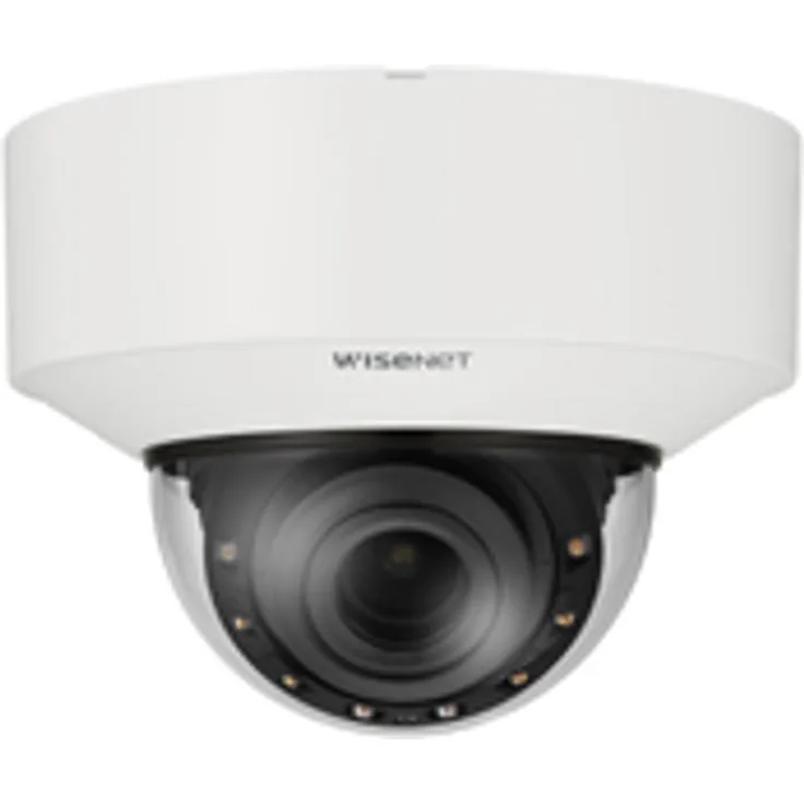 Hanwha XND-8083RV, 6MP AI IR Dome Kamera für Innen & Außen, kabelgebunden, Weiß, Tag-/Nacht-Funktion, 360° Schwenkbereich, Vandalenschutz