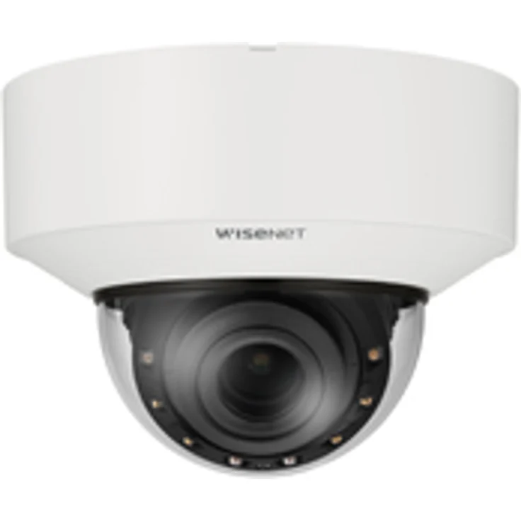 Hanwha XND-8083RV, 6MP AI IR Dome Kamera für Innen & Außen, kabelgebunden, Weiß, Tag-/Nacht-Funktion, 360° Schwenkbereich, Vandalenschutz