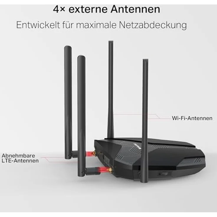 Mercusys MB235-4G LTE Router, Cat6 bis zu 300Mbps, Dual-Band WLAN AC1200, Gigabit-LAN/WAN, EasyMesh, Plug and Play – Bild 4