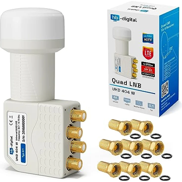 HB-DIGITAL UHD 404 W Quad LNB ''WEISS'' – Bild 2