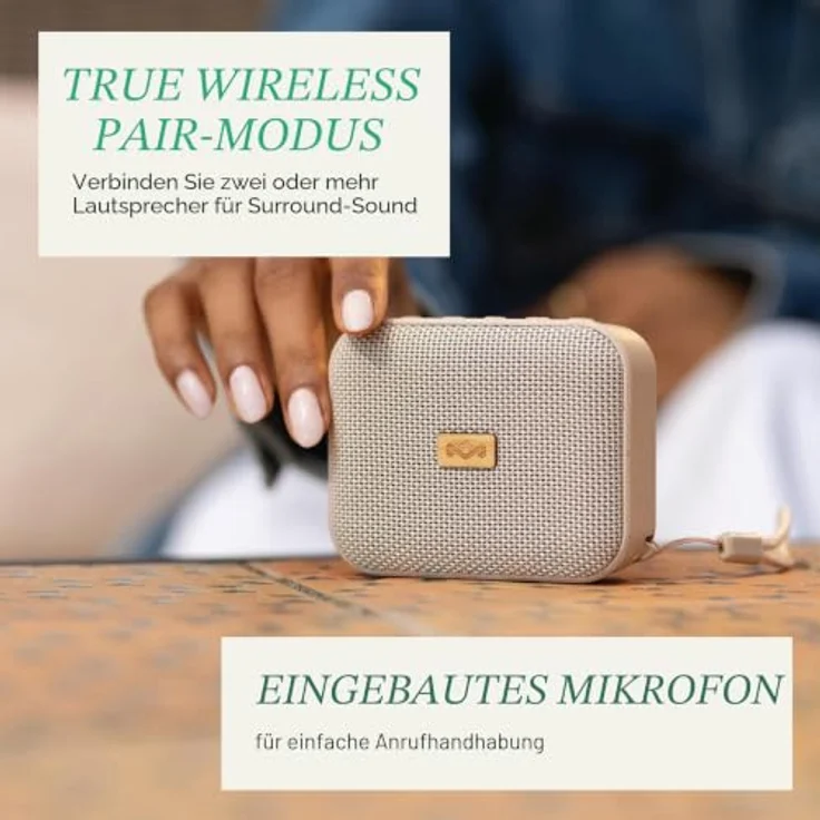 House of Marley Jammin Cream, tragbarer Bluetooth Lautsprecher in Beige – Bild 4