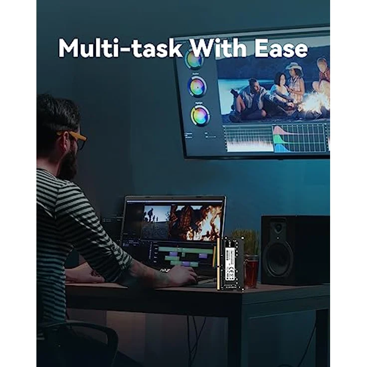 Lexar SODIMM DDR4 8GB, 3200 MHz Laptop RAM, 260-Pin SODIMM Laptop-Speicher, Hochleistungs-SO-DIMM, PC-Laptop-Computerspeicher, Hochleistungs Arbeitsspeicher (LD4AS008G-B3200ASST) – Bild 4