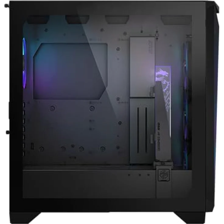MSI MPG GUNGNIR 300R Airflow Mid-Tower PC-Gehäuse - E-ATX Unterstützung, Grafikkartenständer, schaltbare Halterung, ARGB-PWM-Lüfter, Staubfilter, Kabelführung, USB 3.2 Gen 2x2 Typ-C – Bild 5
