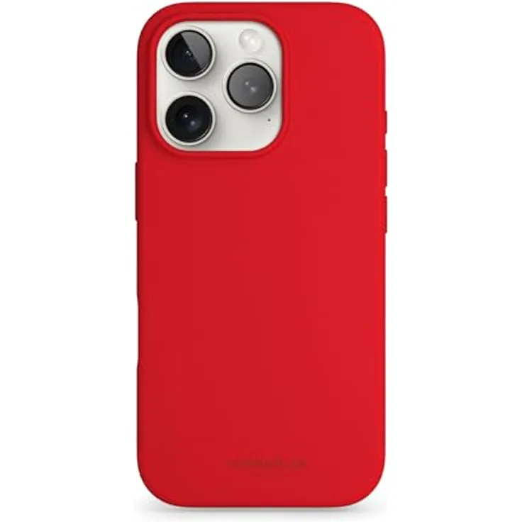 Vonmählen Soft Silicone Case für Apple iPhone 16 Pro, Smartphone Hülle aus recycelten Rohstoffen, Rot